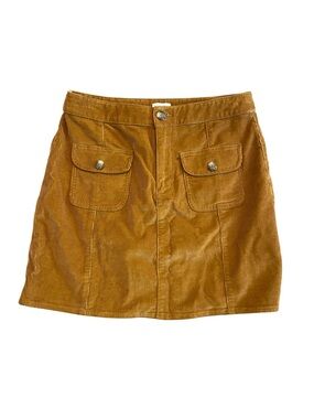 J Crew Gold Corduroy Skirt